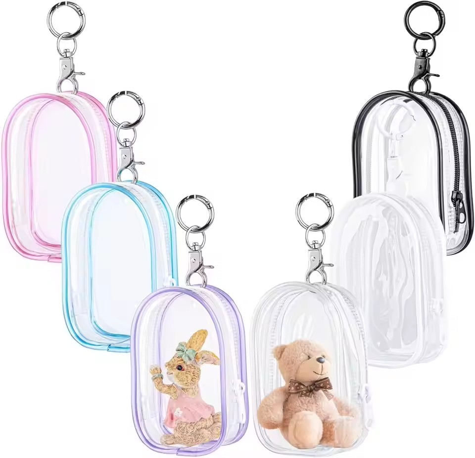 Cable Winder Keychain - Custodia trasparente per bambole di peluche
