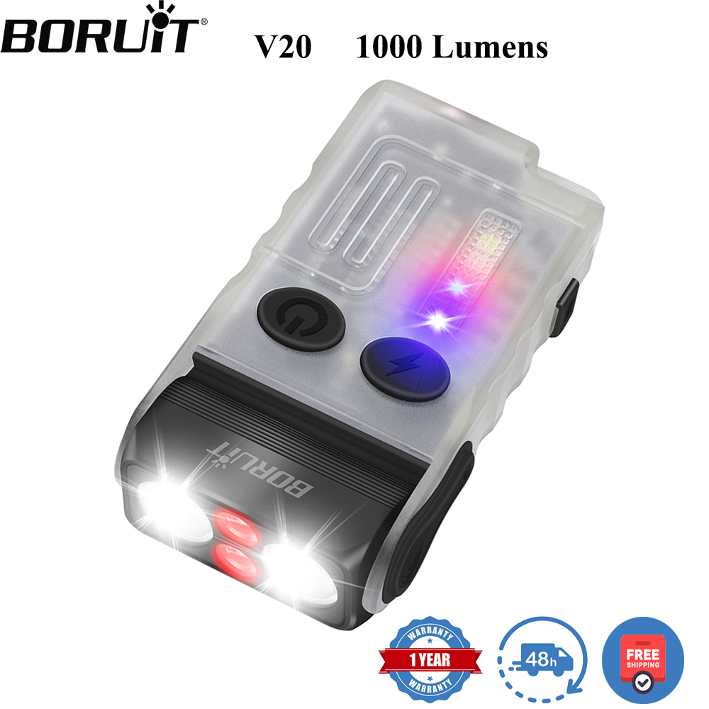 Keychain Flashlight - BORUiT V20 Torcia Portachiavi LED EDC