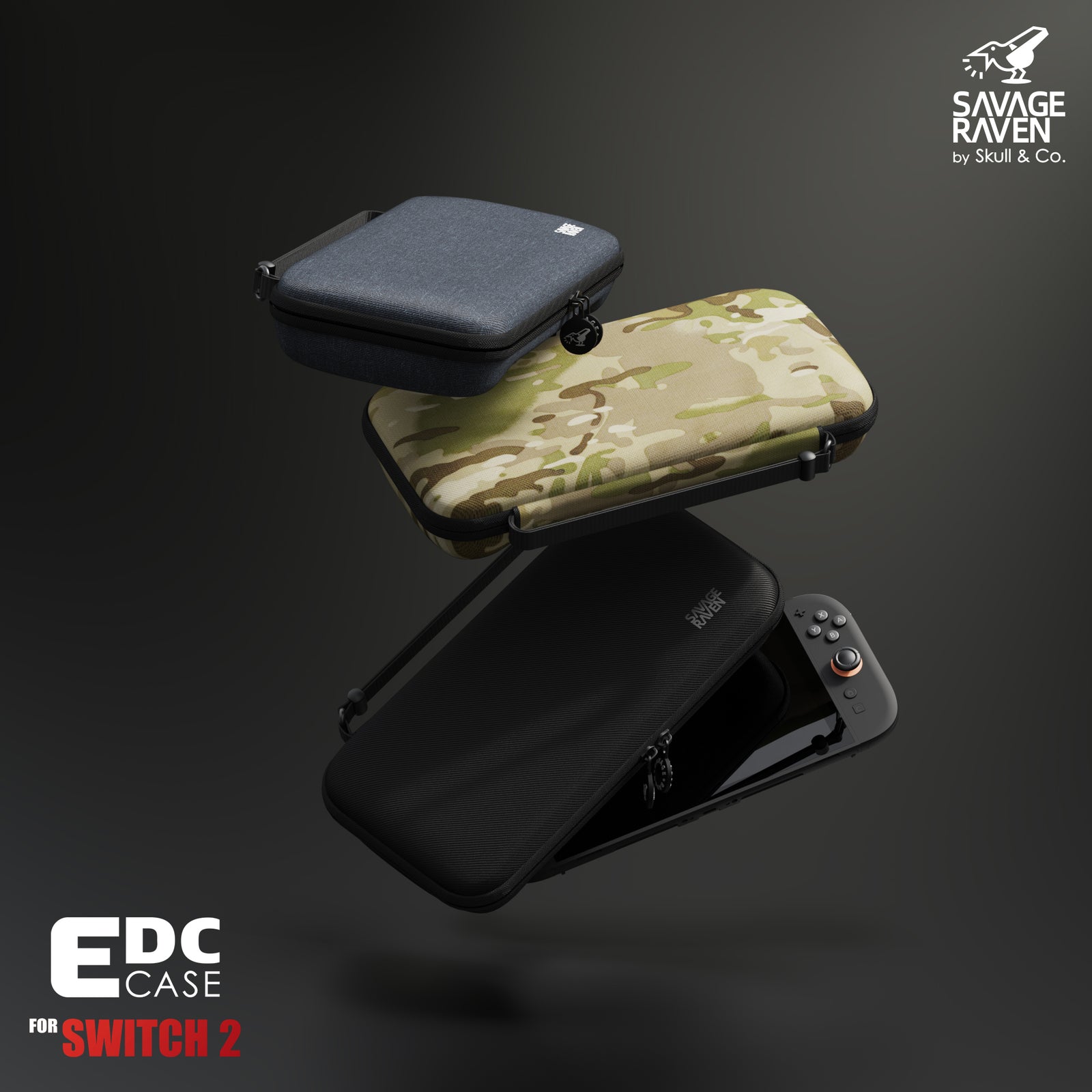 Edc Carry Co - Custodia rigida portatile Savage Raven di